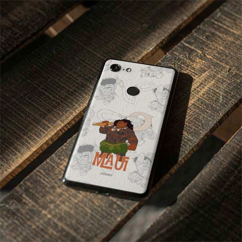 Disney Princess Moana Maui Pattern Google Pixel 3 Skin